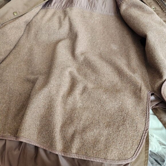 Vintage Foxrun Two By Gale Gould Womens Trench Coat Khaki XL Dark Brown - Picture 6 of 16